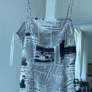 Superdown Newspaper Print Mini Dress